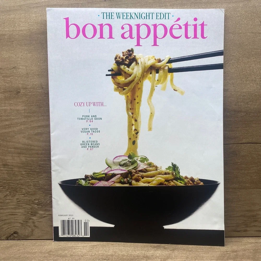 Bon Appetit Magazine Bundle 5 Issues Feb - Jul 2025 Cooking Food Drinks Party